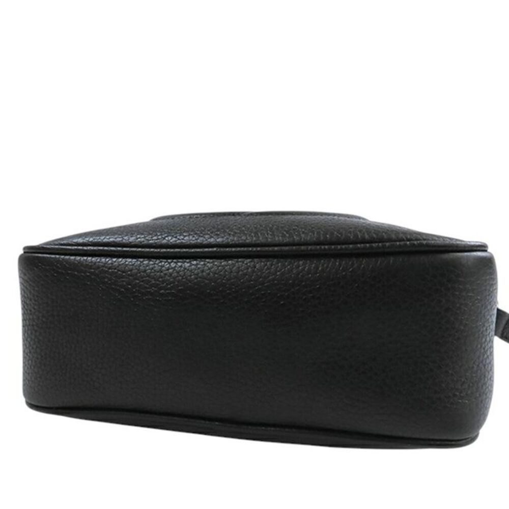 Pre Loved gucci Leather Shoulder Bag Women Black Crossbody Bags - Picture 3 of 8